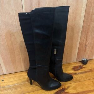 Vince Camuto Black Heeled Knee-High Boots